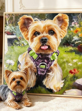 宠物定制油画猫咪狗狗挂画我是客厅手绘装饰画手工画像肖像礼物