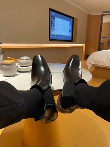 Leather Formal Chelsea Boots For Men Winter Warm Shoes 38-45 - 图3