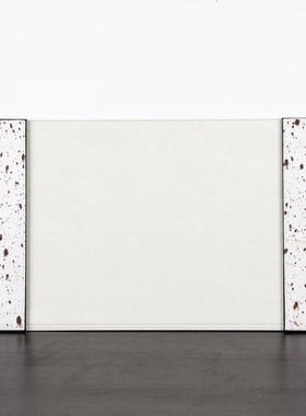 现代轻奢简约意式办公室创意台面皮革桌垫样板间书房胡桃木桌垫