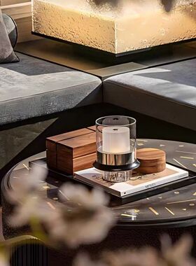 现代简约原创小夜灯装饰品摆件样板间售楼处茶几台灯组合创意摆件