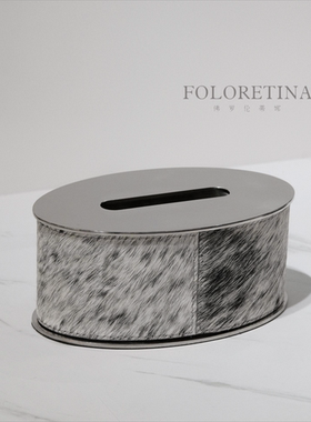 现代轻奢简约不锈钢天然马毛卫浴组合高端别墅皂液器装饰品摆设