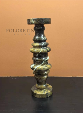 简约侘寂风天然大理石装饰摆件轻奢样板间售楼处酒店桌面创意陈设