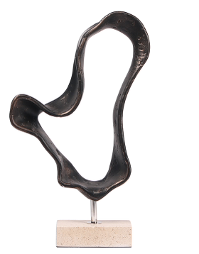 复古简约原创飘带小雕塑原创摆件样板间售楼处艺术马头装饰品摆设