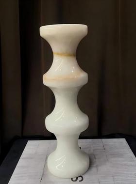 中古风西班牙进口几何烛台样板间少众天然玉石创意烛台装饰品摆件