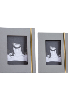 岩洞石+铜现代简约卧室大堂相框