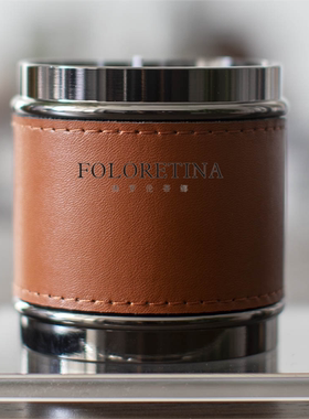 现代简约舍图马毛不锈钢大豆蜡香薰蜡烛摆件样板间茶几卧室香薰