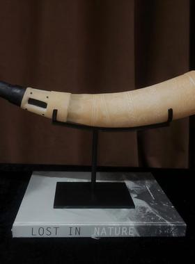 中古风新中式树脂象牙雕塑品摆件复古风样板间书房仿象牙原创摆设