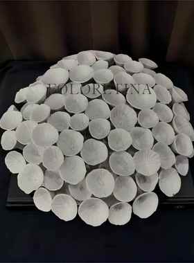 白色售楼处花艺摆件陶瓷现代简约