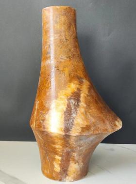 现代简约大理石花器装饰摆件