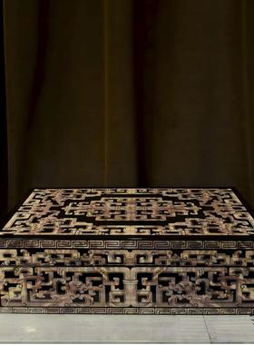 中古风复古风高级烤漆首饰盒装饰品摆设样板间少众漆器收纳盒摆设