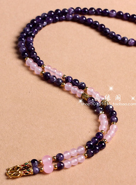 毛衣链佛牌链子弹幕玉髓圆珠链女