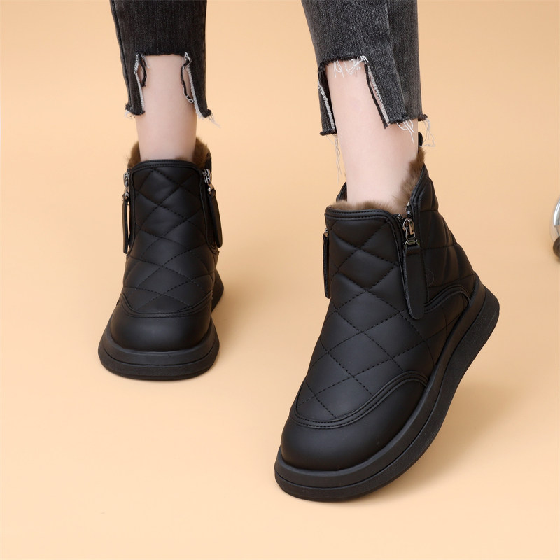 真皮平底雪地靴女2025新款冬季加绒加厚皮毛一体保暖棉鞋防水防滑,淘宝优惠券,粉丝福利购,淘宝优惠卷