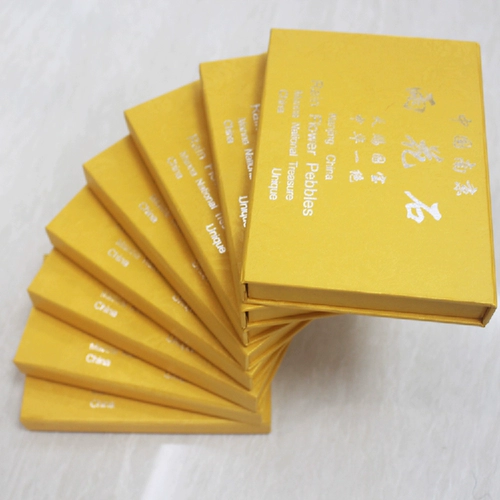 20 Капсулы Нанкин естественный агат Люхэ дождь цветочный камень руда Уотстоун Пяти -Колорный булыжный туризм памятный подарочная коробка