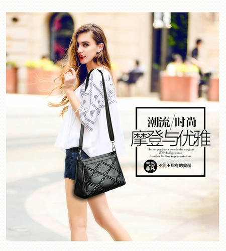 Сумка через плечо, универсальная трендовая модная сумка на одно плечо, популярно в интернете, из натуральной кожи