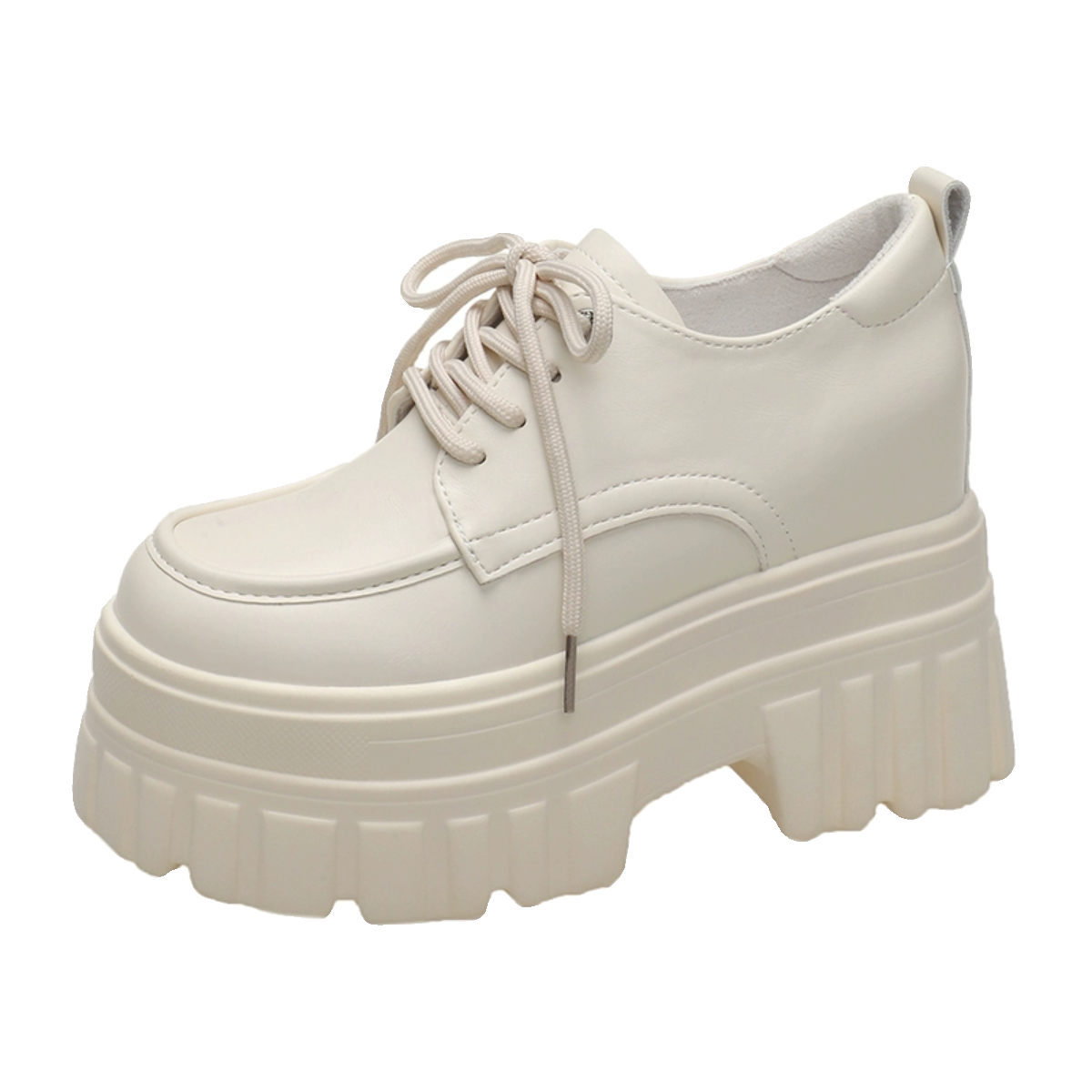 小个子内增高女鞋10cm小皮鞋春秋2025新款松糕厚底坡跟英伦风单,淘宝优惠券,粉丝福利购,淘宝优惠卷