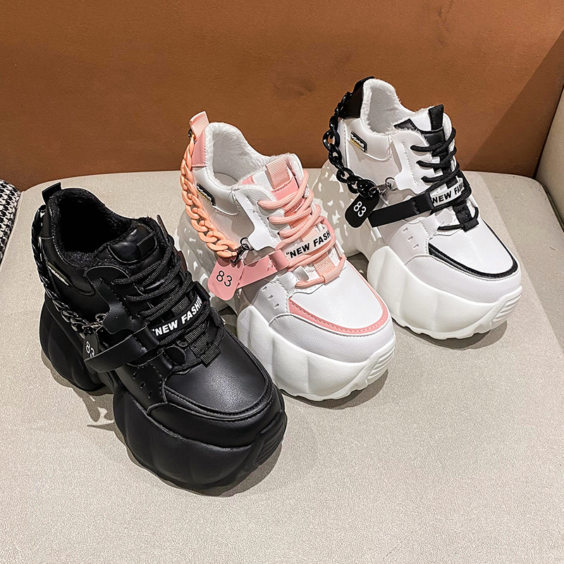 内增高老爹鞋女ins潮超火2025秋冬新款松糕厚底百搭休闲运动鞋子 - 图2