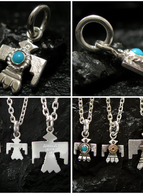 日本制点金松石太阳神雷鸟吊坠