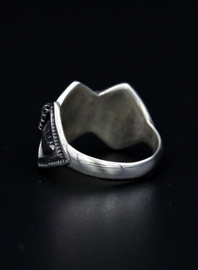 HorizonBlue925银18K金戒指