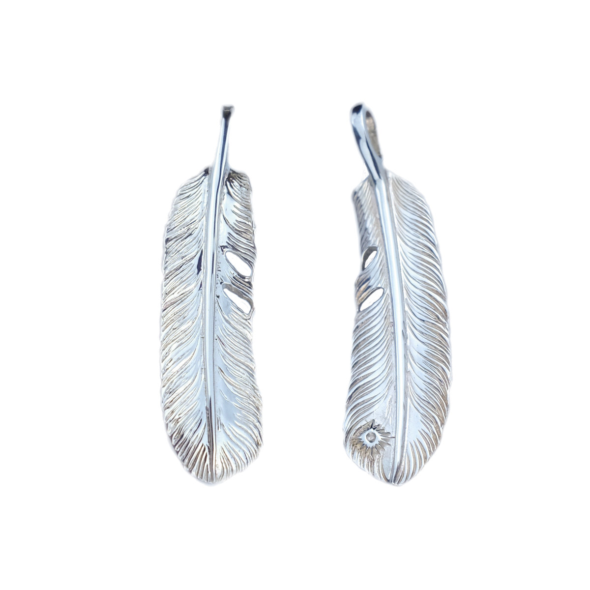 官方代理日本arizona freedom银饰素羽毛男女项链挂坠吊坠no.46