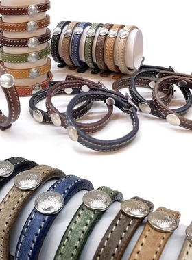 REDMOON美式复古个性皮手环