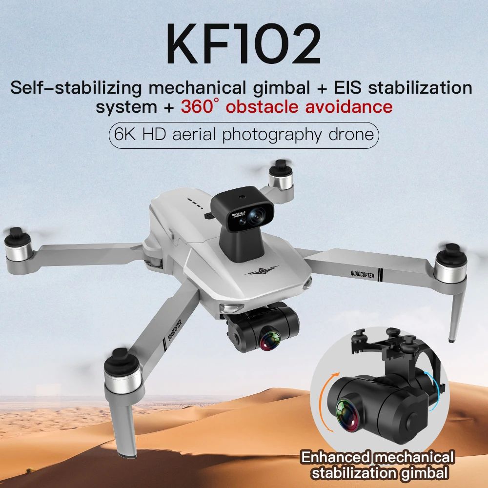 KF102 MAX Drone 4K Profesional GPS HD Camera with 2-Axis Ant-图0