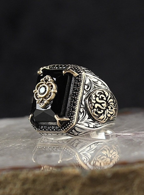 Vintage türk Signet yüzük erkekler kad?nlar i?in antik g