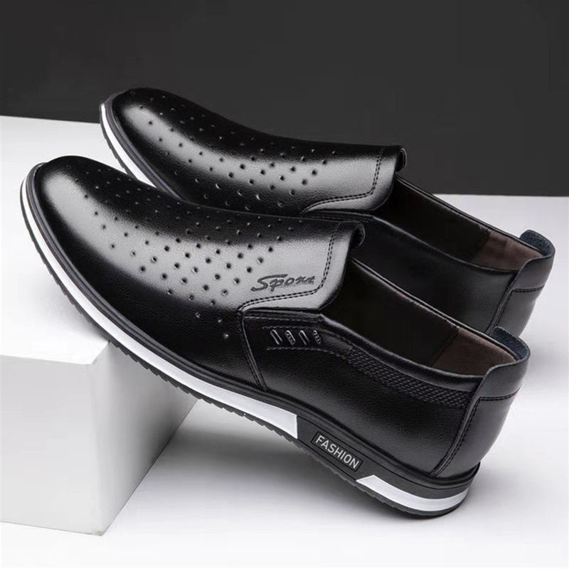 Brand New Fashion Men Loafers Men Leather Casual Shoes High - 图1