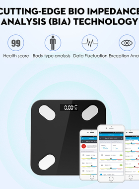 Bluetooth Smart Bathroom Floor Scales Body Weight Digital Bo