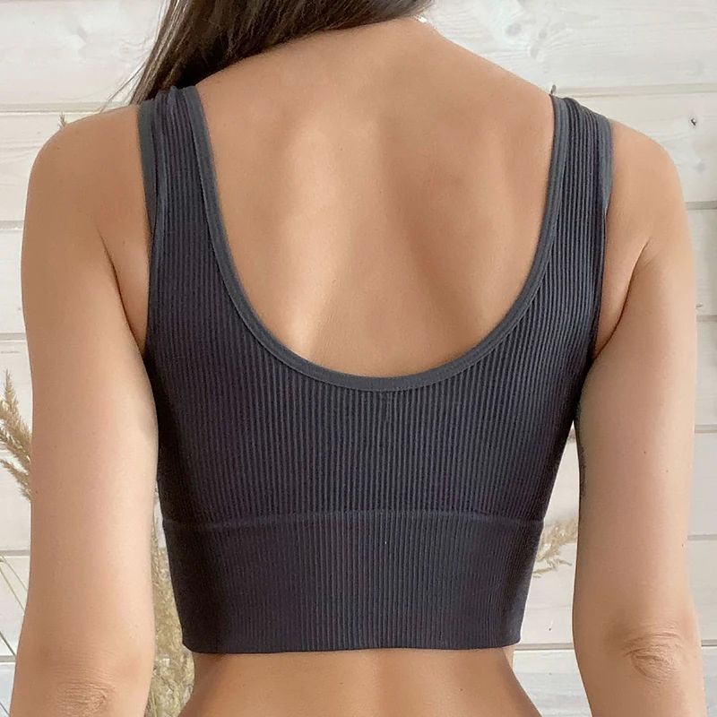 Women Tank Tops Setwear Push Up Cropped Top for Female Padle - 图0