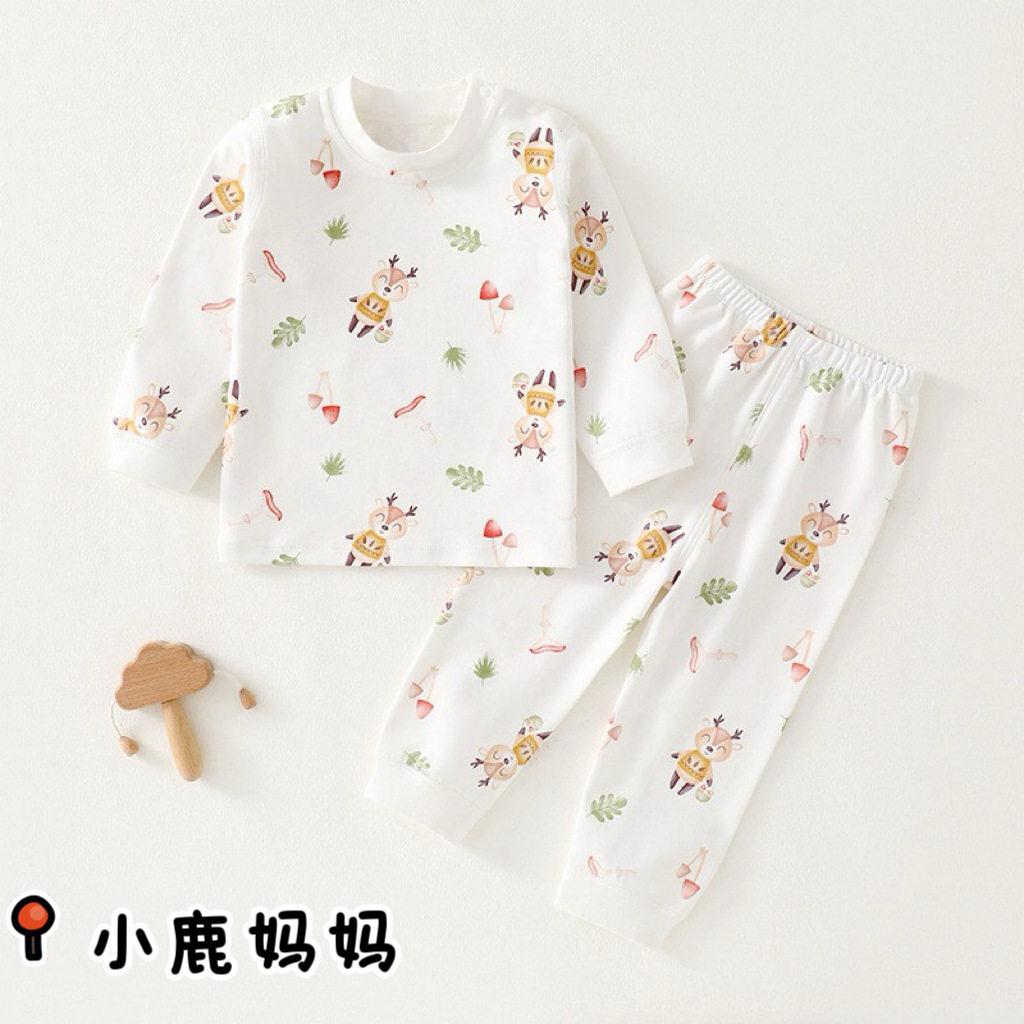 儿童秋衣秋裤套装纯棉秋冬打底宝宝内衣男童女童全棉毛衫白底A类,淘宝优惠券,粉丝福利购,淘宝优惠卷