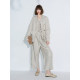 COCOBELLA ໂສ້ງຂາຍາວ linen pleated ແອວສູງ