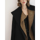 Long termism fake two piece layered design coat