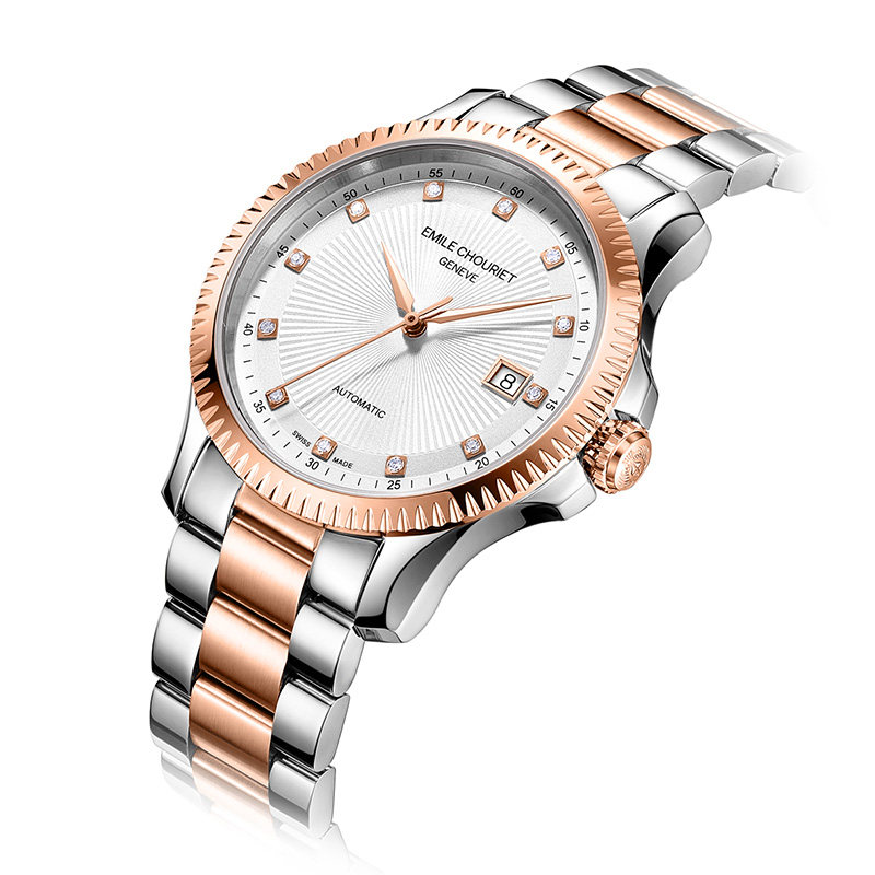 瑞士艾米龙表官方正品时光之翼太阳神系列玫瑰金机械腕表情侣手表