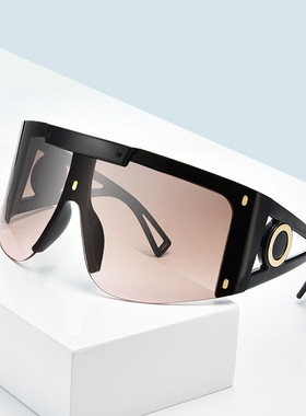 新款一体大框户外防晒太阳镜女欧美网红同款女墨镜眼镜sunglasses