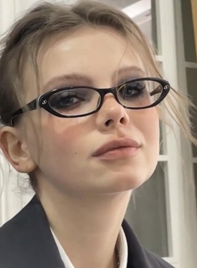 复古时髦TR三角细长猫眼眼镜配度数高度近视新款眼镜女glasses