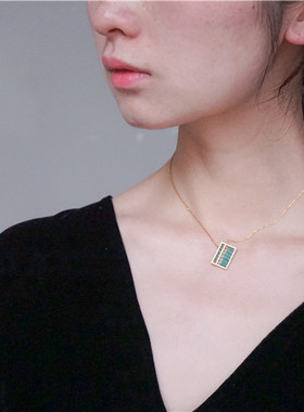 合大仙人银镀金如意小算盘短项链