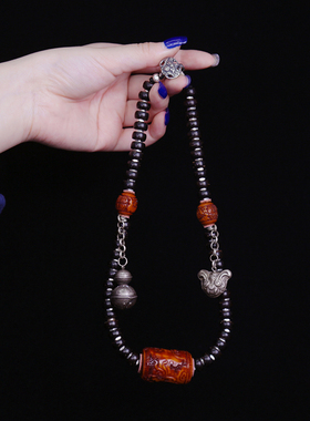 和合大仙人传家重磅红皮精雕古董