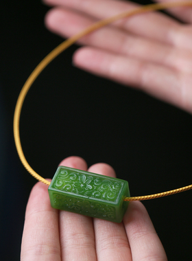 项链合大仙人和田镂空锁骨s925