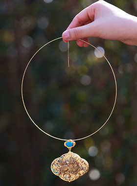 和合大仙人 原创孤品 S925银镀金古董老银狮子绿松石和田白玉香囊