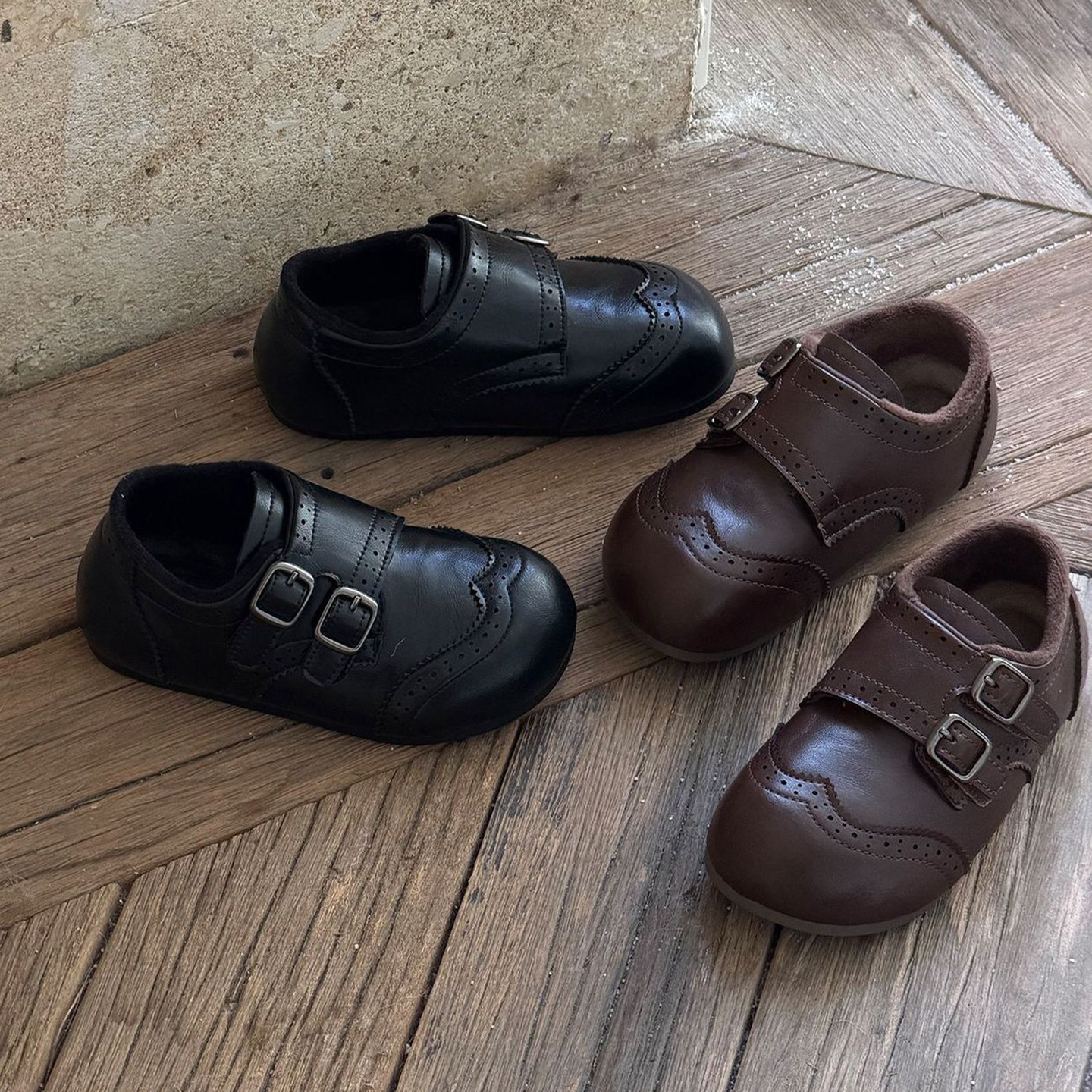 英伦风加绒儿童皮鞋冬2025新款女童乐福鞋男童二棉鞋魔术贴布洛克,淘宝优惠券,粉丝福利购,淘宝优惠卷