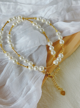 满天星澳白珍珠项链女