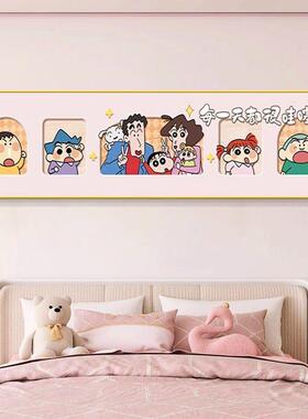 蜡笔小新ins风卧室床头装