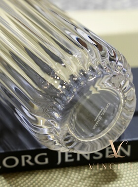Georg Jensen 乔治杰生BERNADOTTE 王子圆形花瓶桌面摆件玻璃花瓶