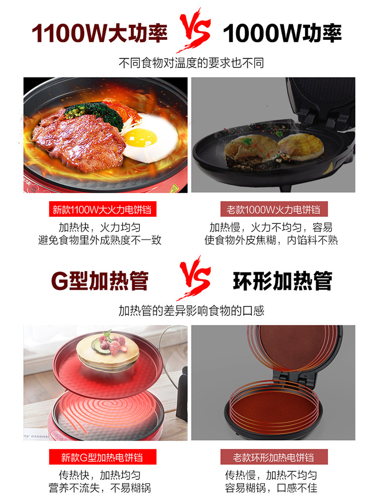 九阳电饼档单面加热神器小型烙饼锅 九阳正铭电饼铛/可丽饼机/薄饼机