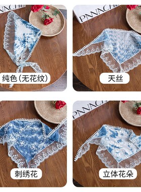 夏日出游发箍款扎染三角头巾女包头发带海边搭配饰百搭天丝材质