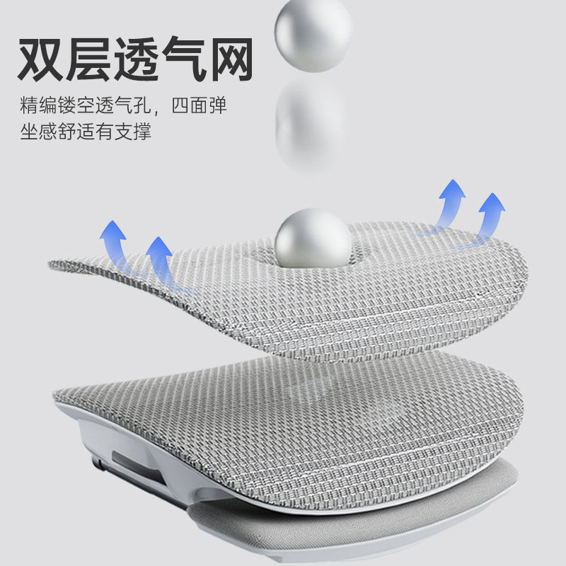 办公椅人体工学座椅小型工位椅职员椅舒适久坐电脑椅护腰靠背椅子 - 图1