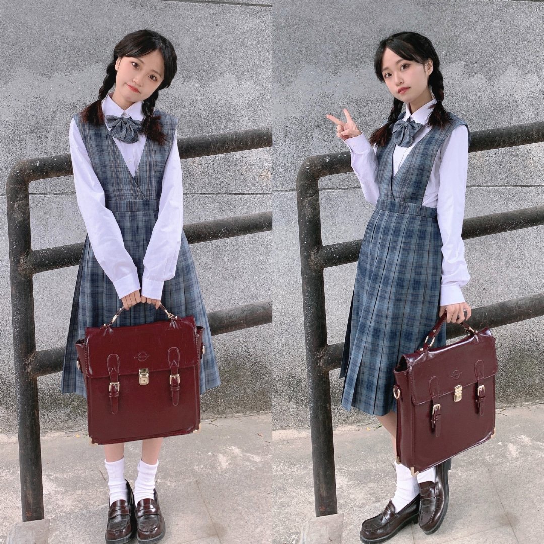 【清仓正品】临渊护奶裙 忘川琉璃jk格裙连衣裙背带裙学生制服 - 图0