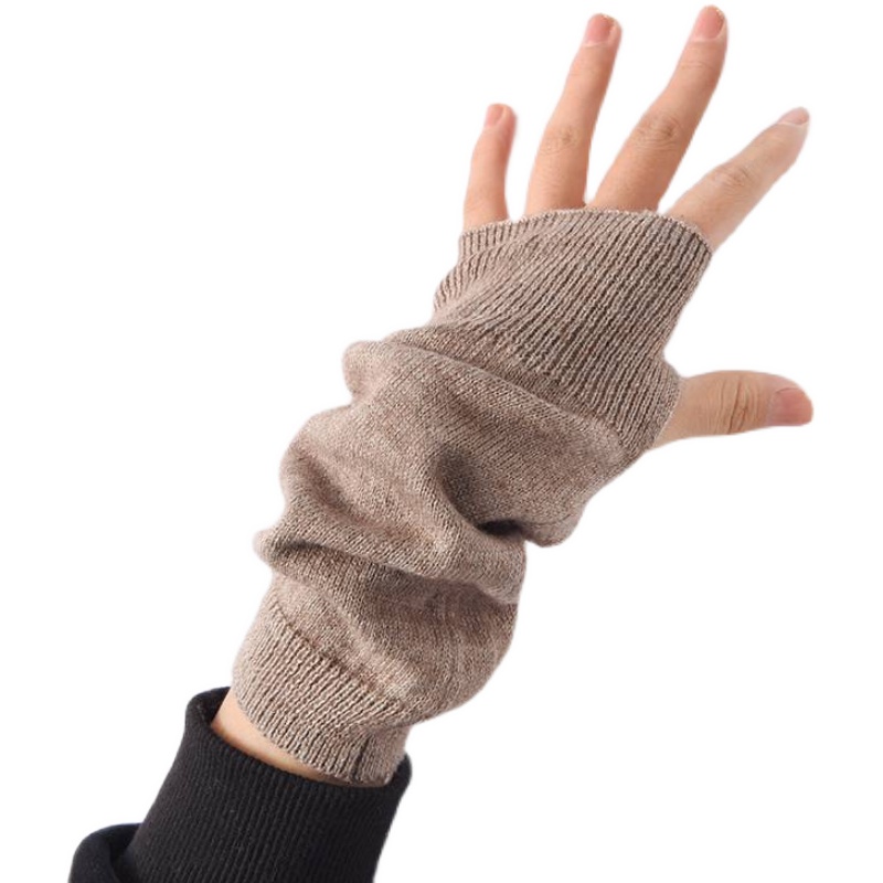 羊绒半指手套女冬保暖护腕羊毛针织短款假袖子男学生打字露指手套,淘宝优惠券,粉丝福利购,淘宝优惠卷