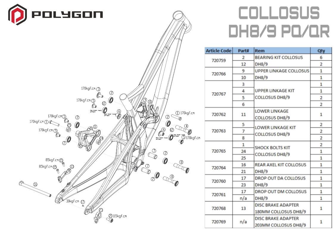 Polygon自行车配件 DH9/N9/T8/T7/D7/D5/ 尾钩/转点/螺丝/挂耳等 - 图0