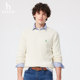 HAZZYS Hajis new casual and fashionable personalized round neck pullover sweater knitted sweater men